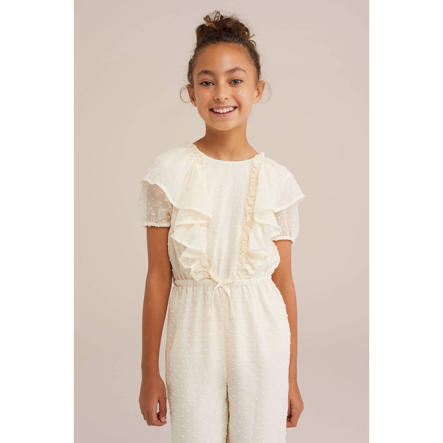 WE Fashion straight jumpsuit ecru