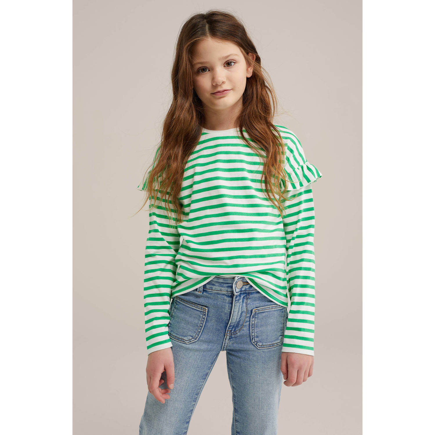 WE Fashion longsleeve groen