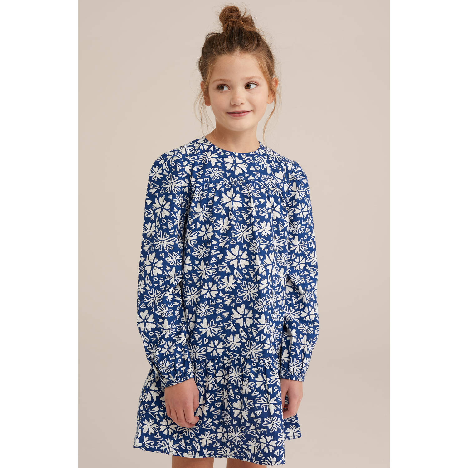 WE Fashion korte jurk donkerblauw