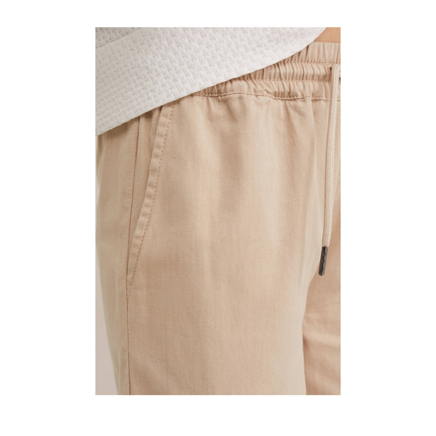 WE Fashion straight cargo broek beige
