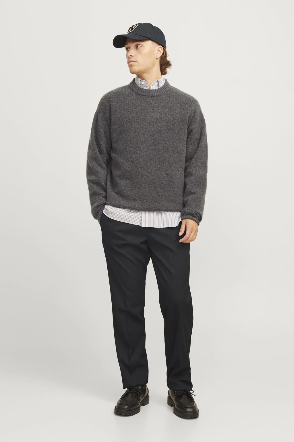 JACK & JONES PANTS STUDIO relaxed broek zwart
