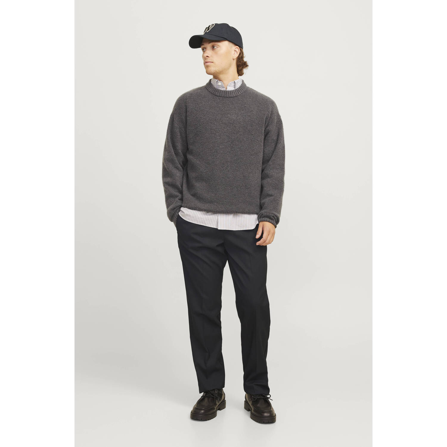 JACK & JONES PANTS STUDIO relaxed broek zwart