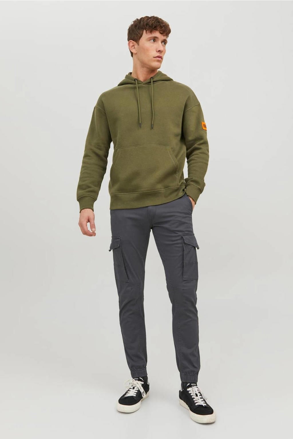 JACK & JONES PANTS STUDIO slim cargobroek grijs