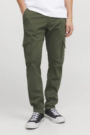 slim cargobroek groen