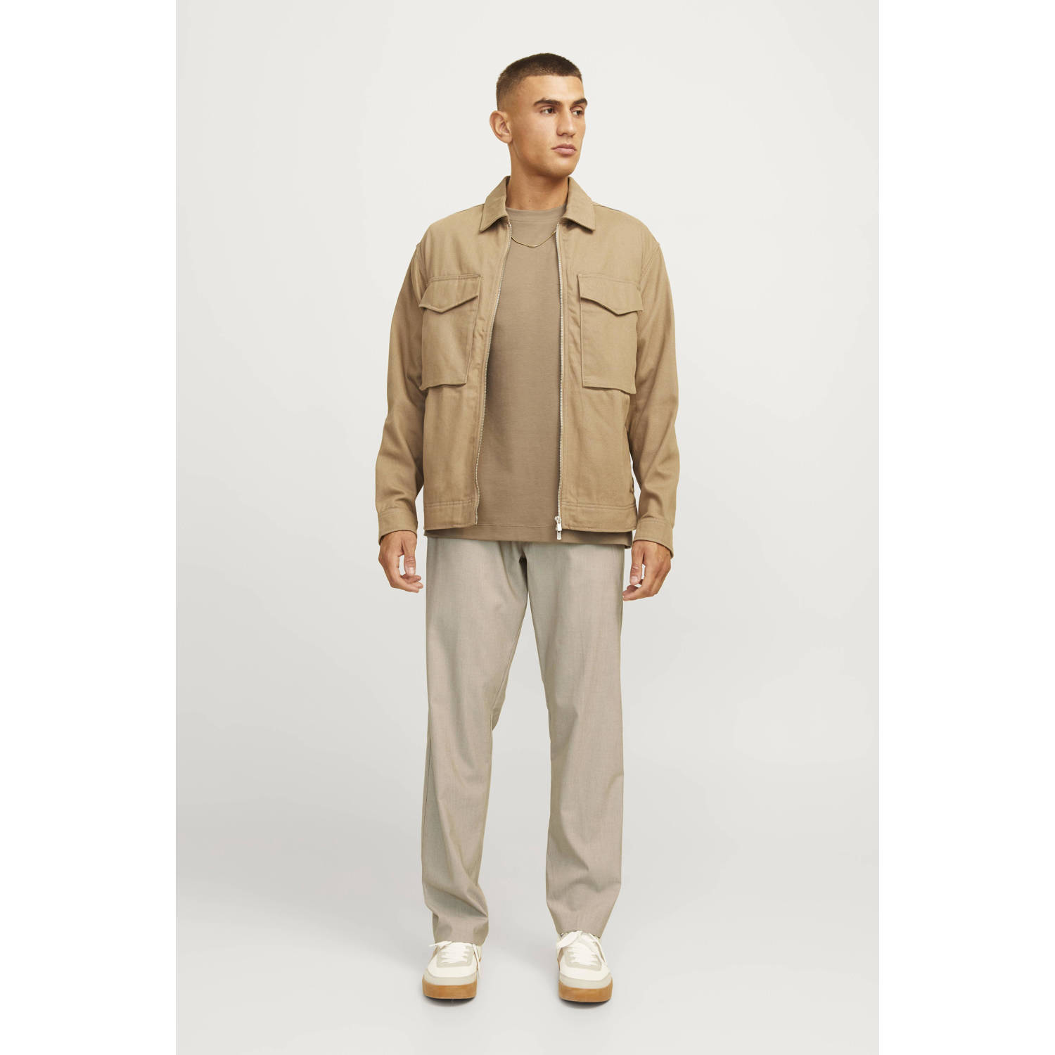 JACK & JONES PANTS STUDIO relaxed broek beige