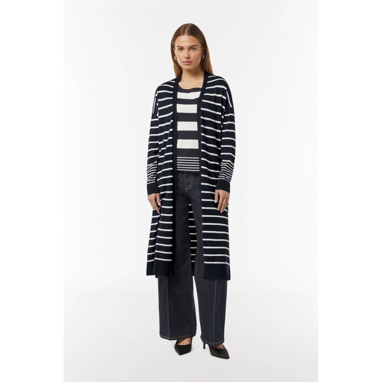 Comma lang vest donkerblauw