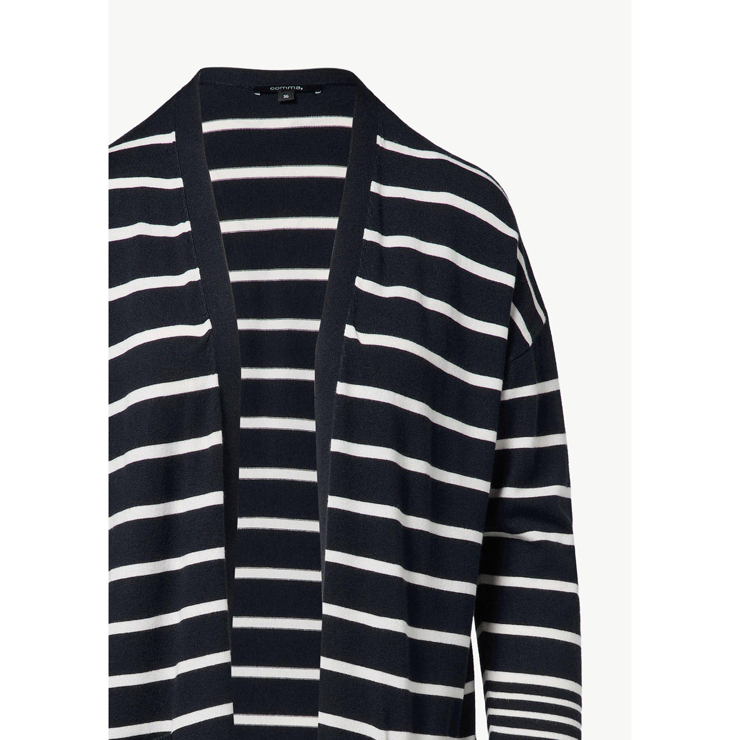 comma lang vest donkerblauw
