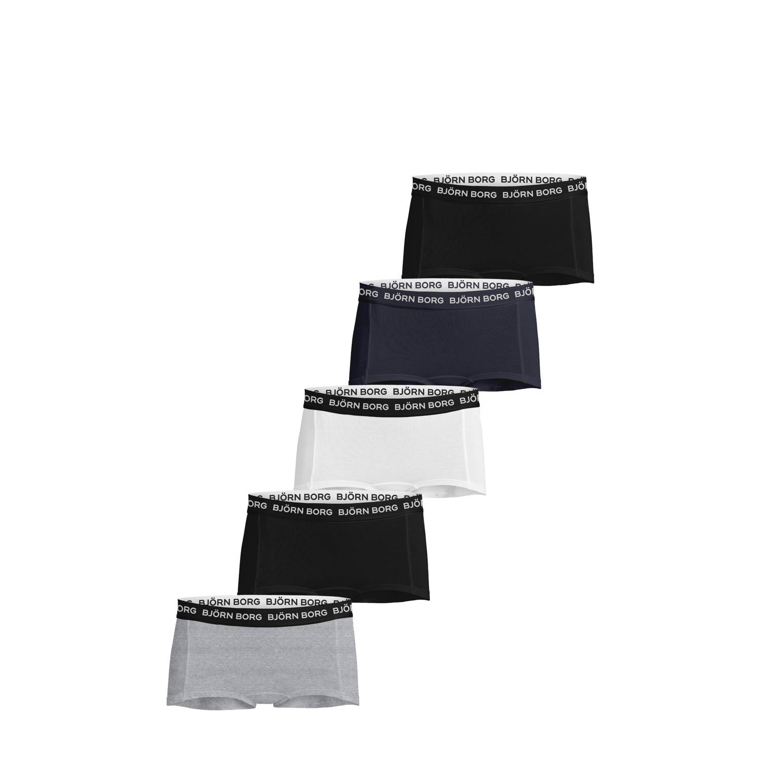Björn Borg short set van 5 zwart multicolor