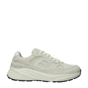 chunky suède sneakers lichtgrijs