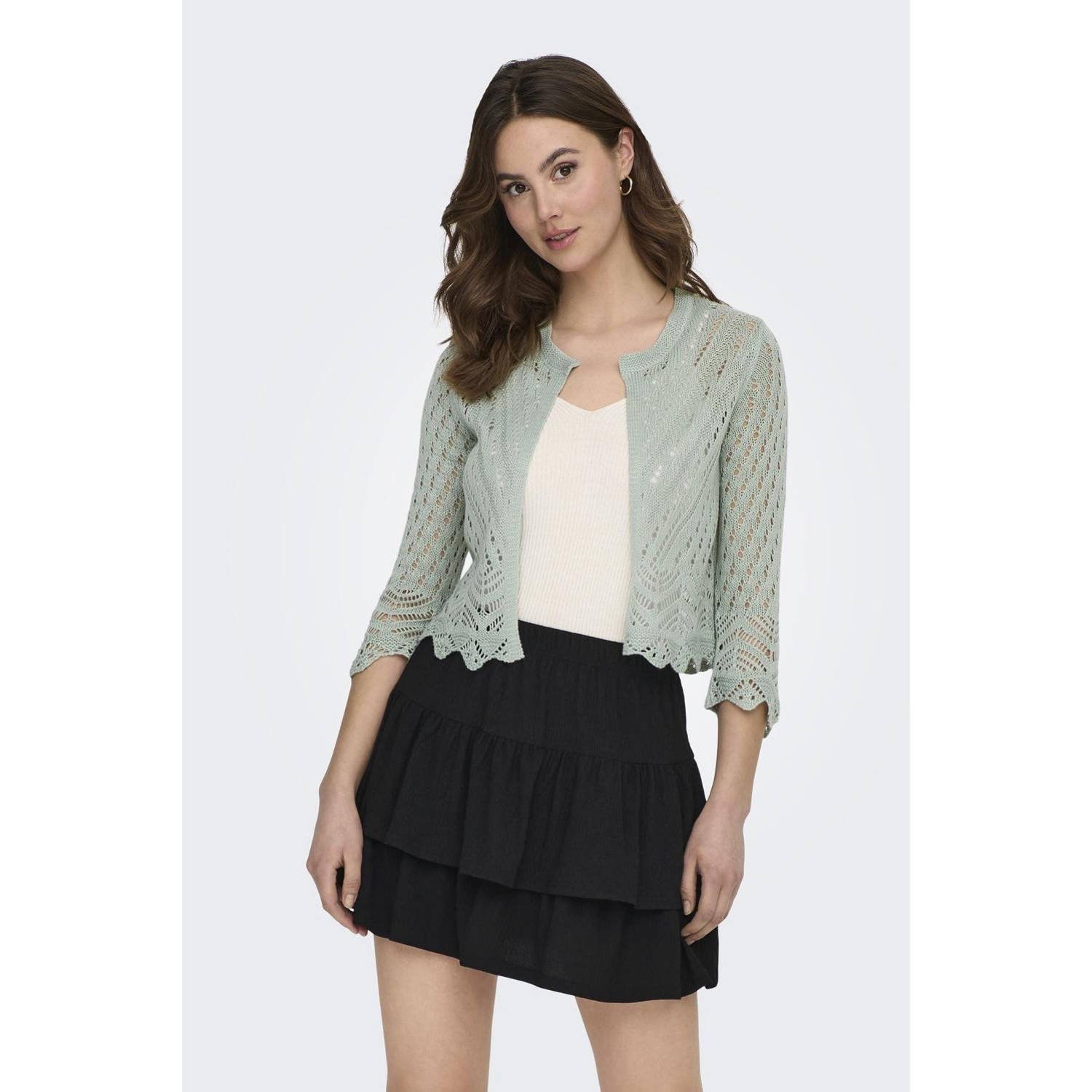 JDY Vest SUN 3 4 CROPPED CARDIGAN KNT NOOS