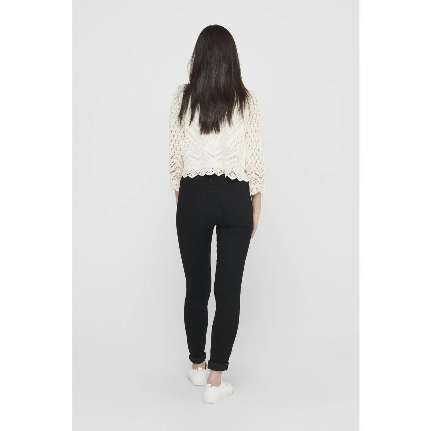 JDY crochet vest ecru