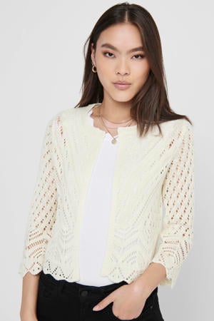 crochet vest ecru