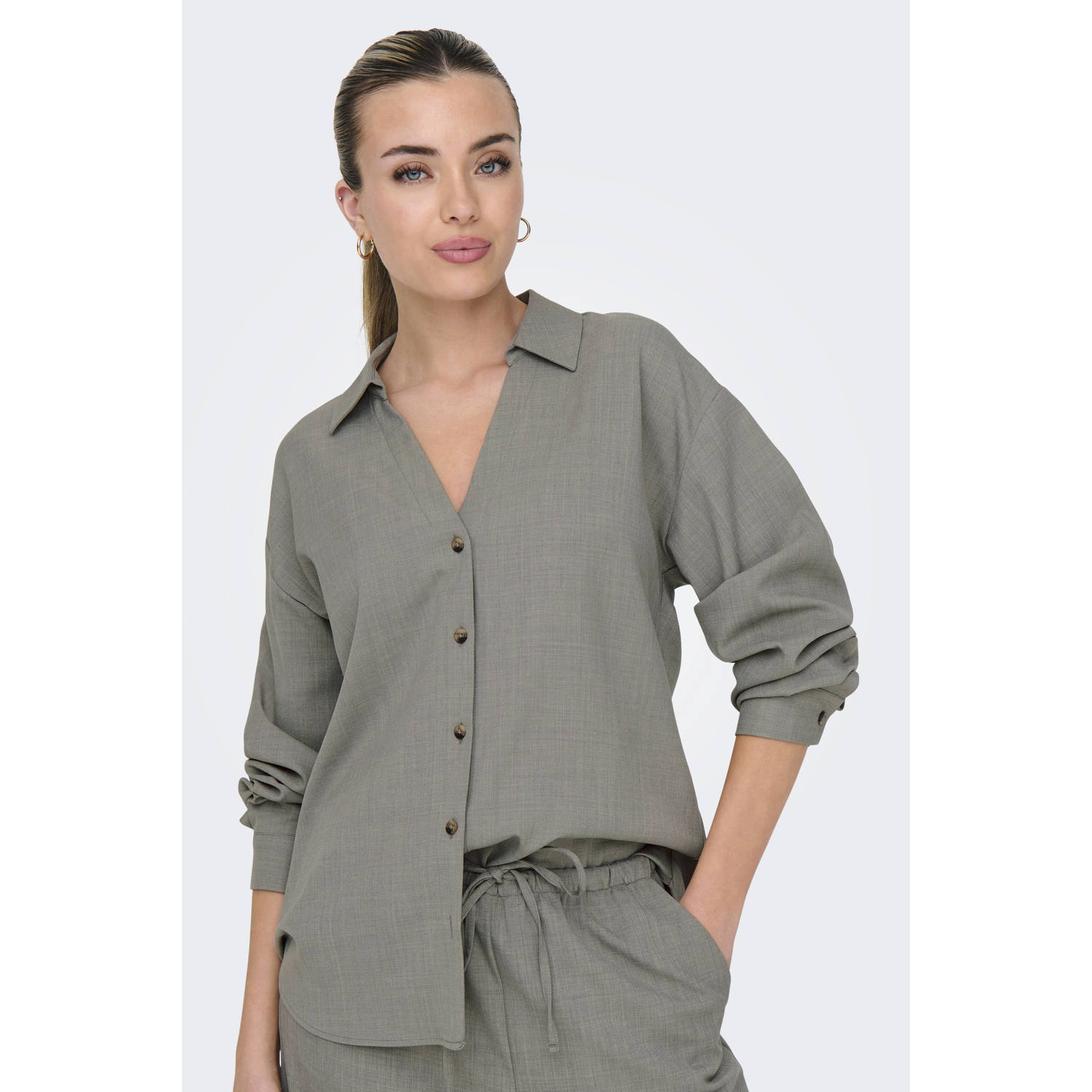 JDY blouse grijsgroen