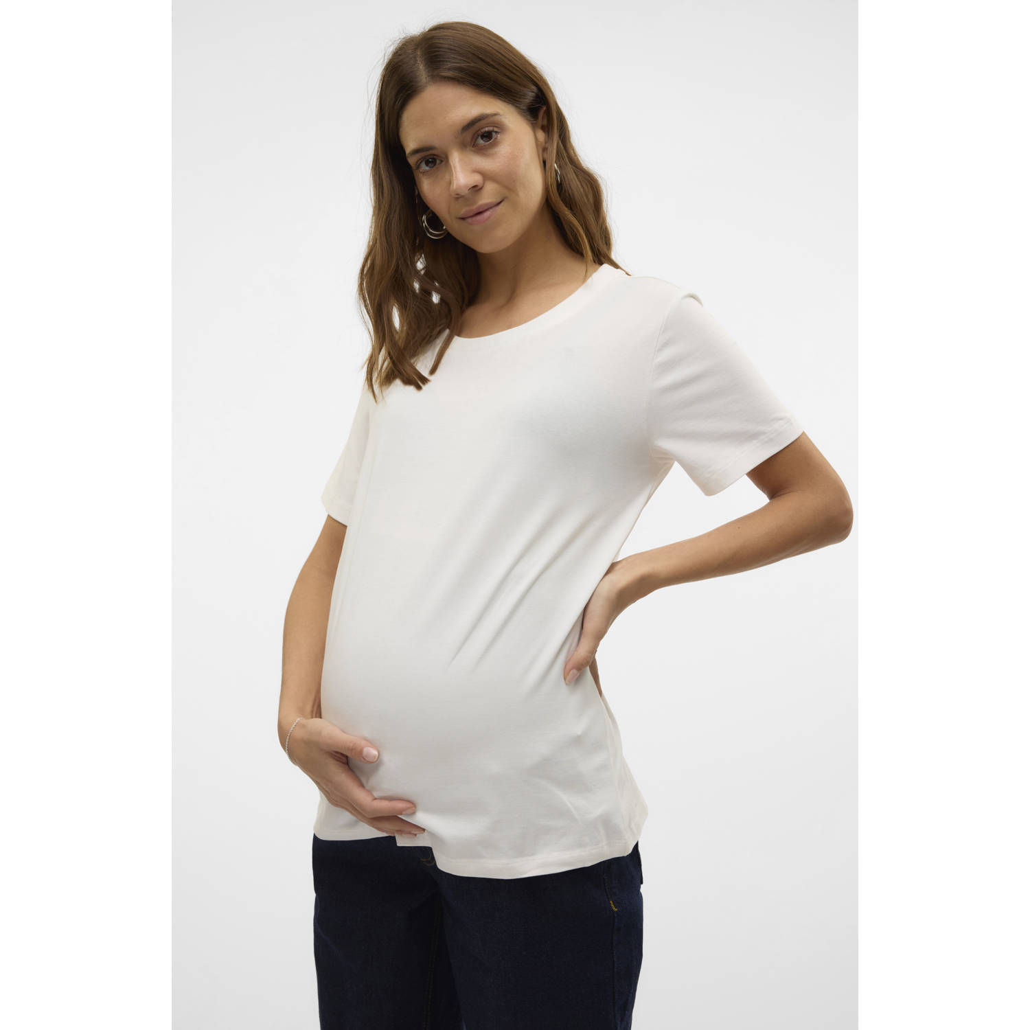 MAMALICIOUS zwangerschaps T-shirt set van 2 blauw wit
