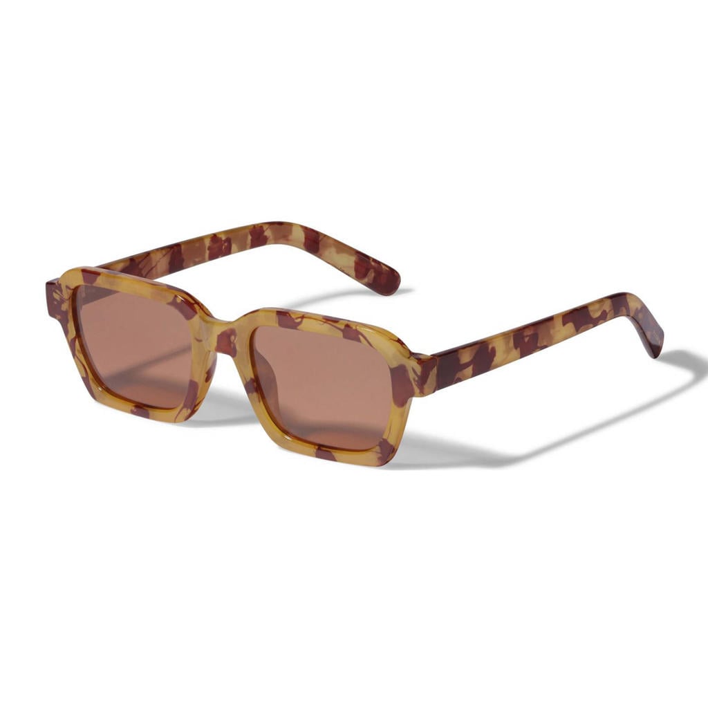 PILGRIM zonnebril Annalise met tortoise print bruin