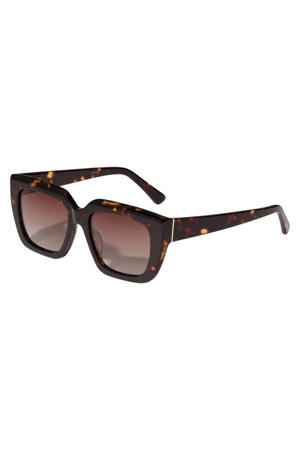 zonnebril Jogli met tortoise print donkerbruin