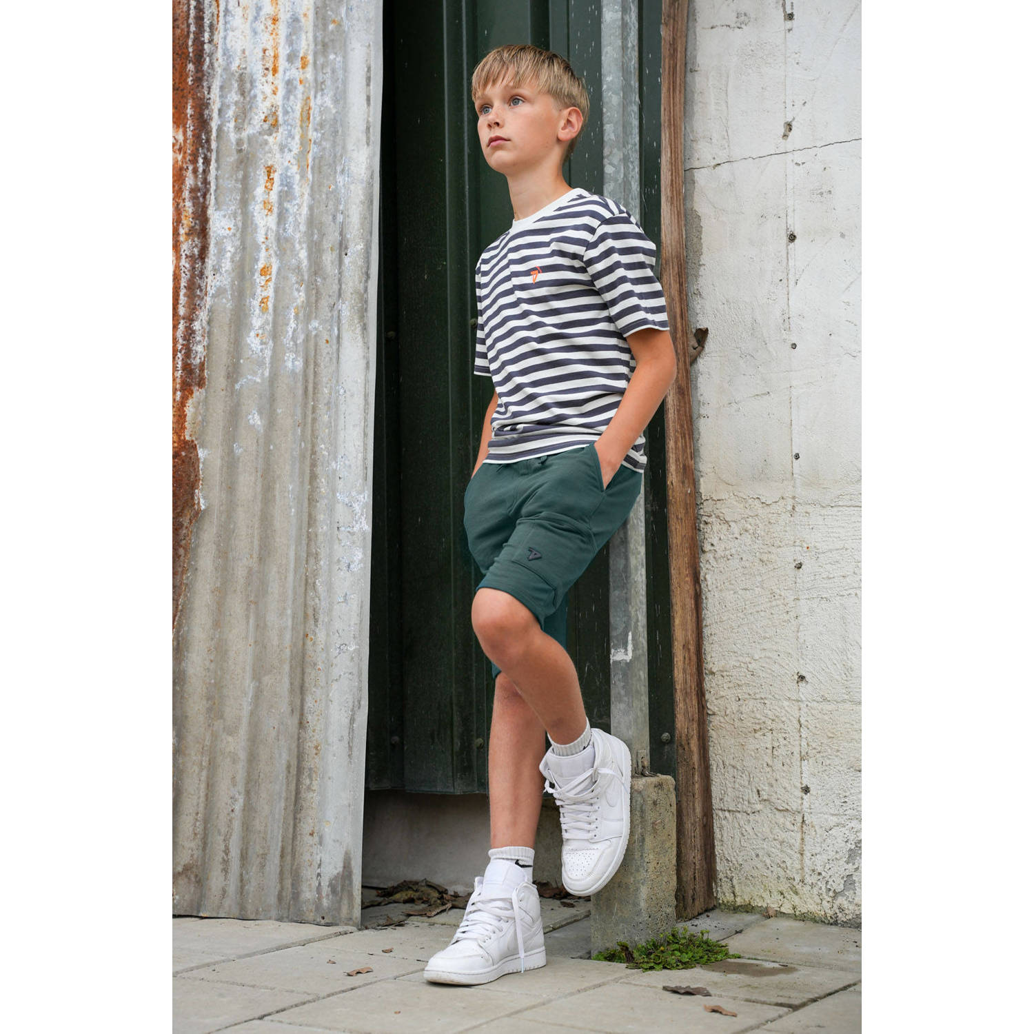 TYGO & vito NextGen regular sweatshort donkergroen