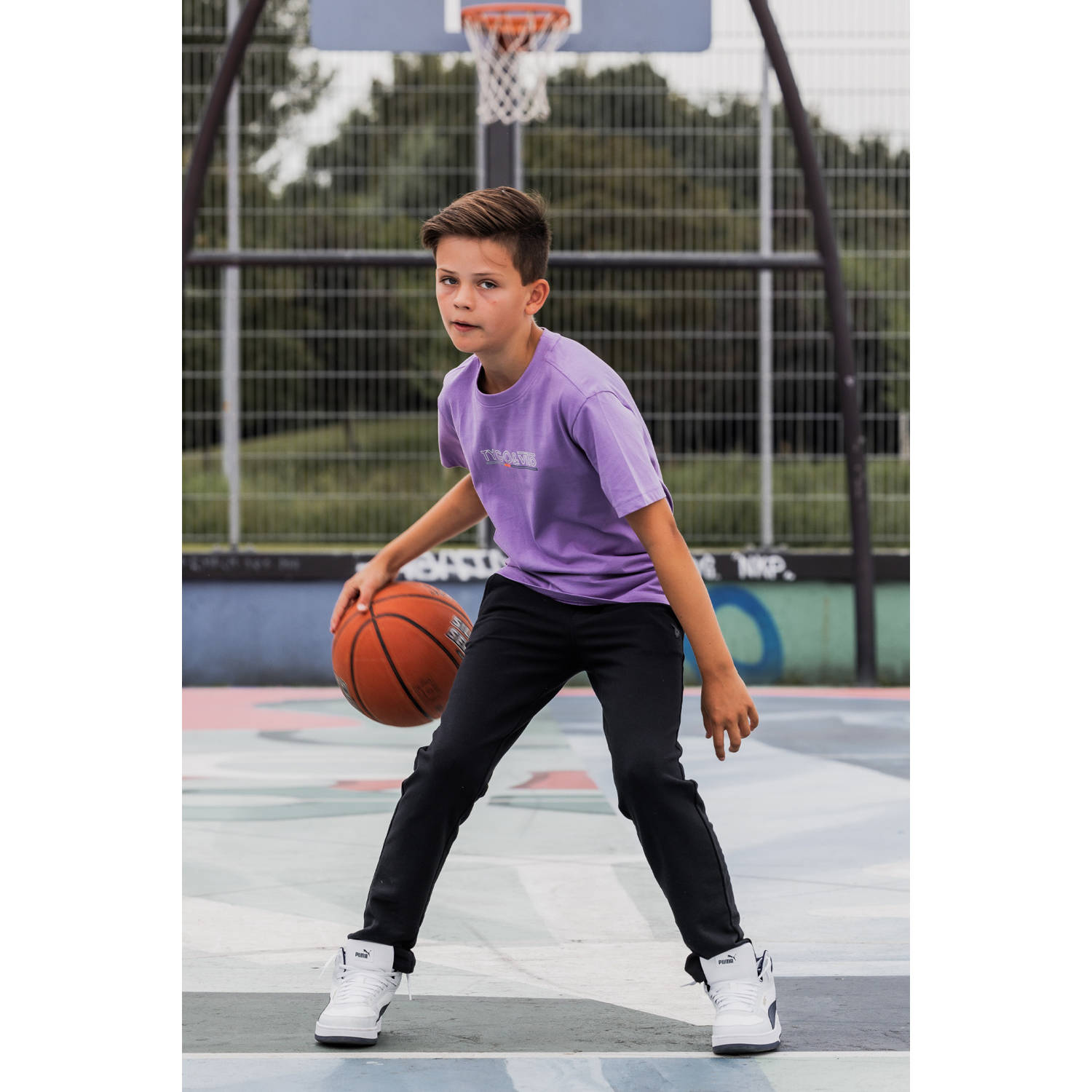 TYGO & vito NextGen regular joggingbroek zwart