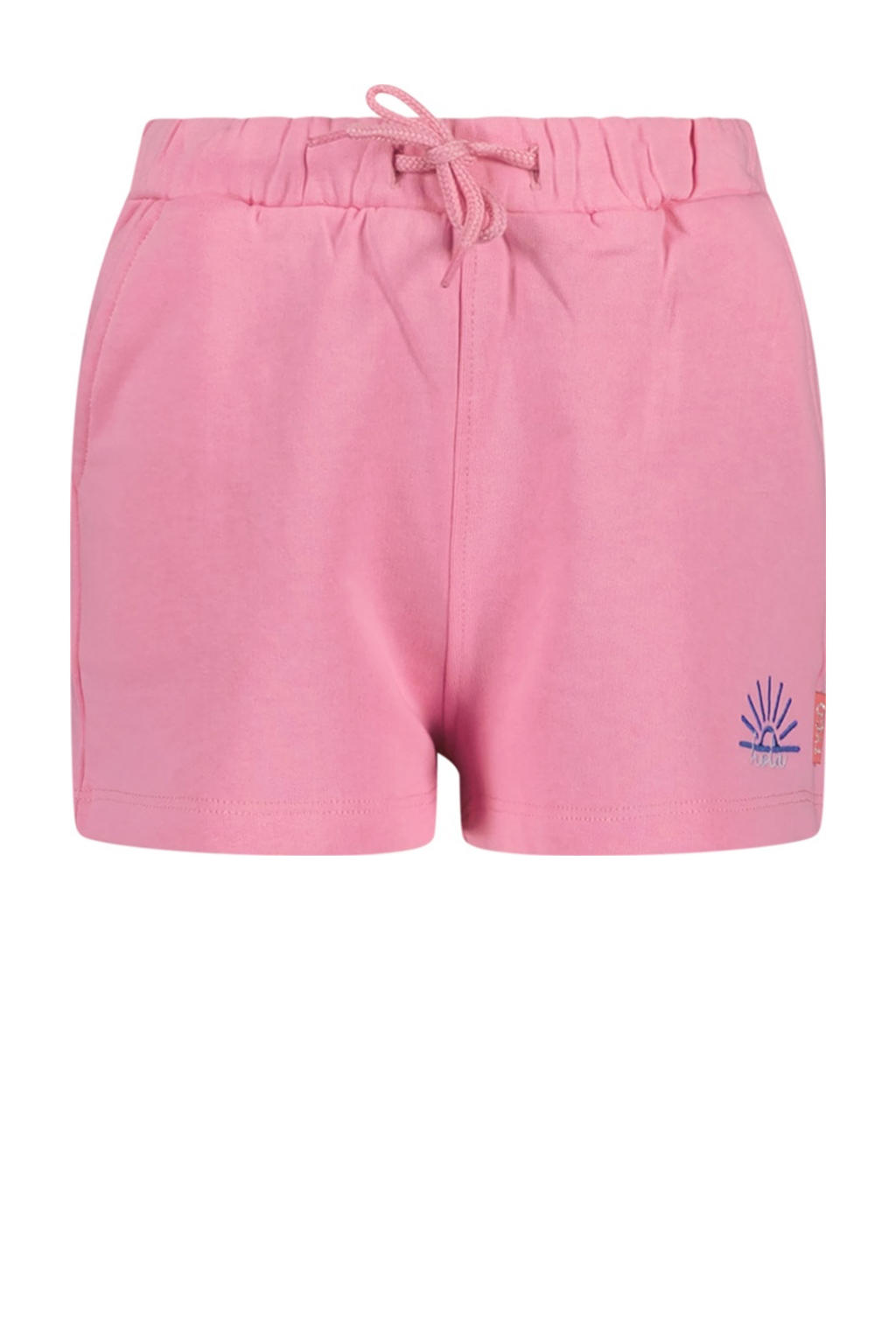 Roze meisjes TYGO & vito casual short van stretchkatoen met regular waist en elastische tailleband met koord