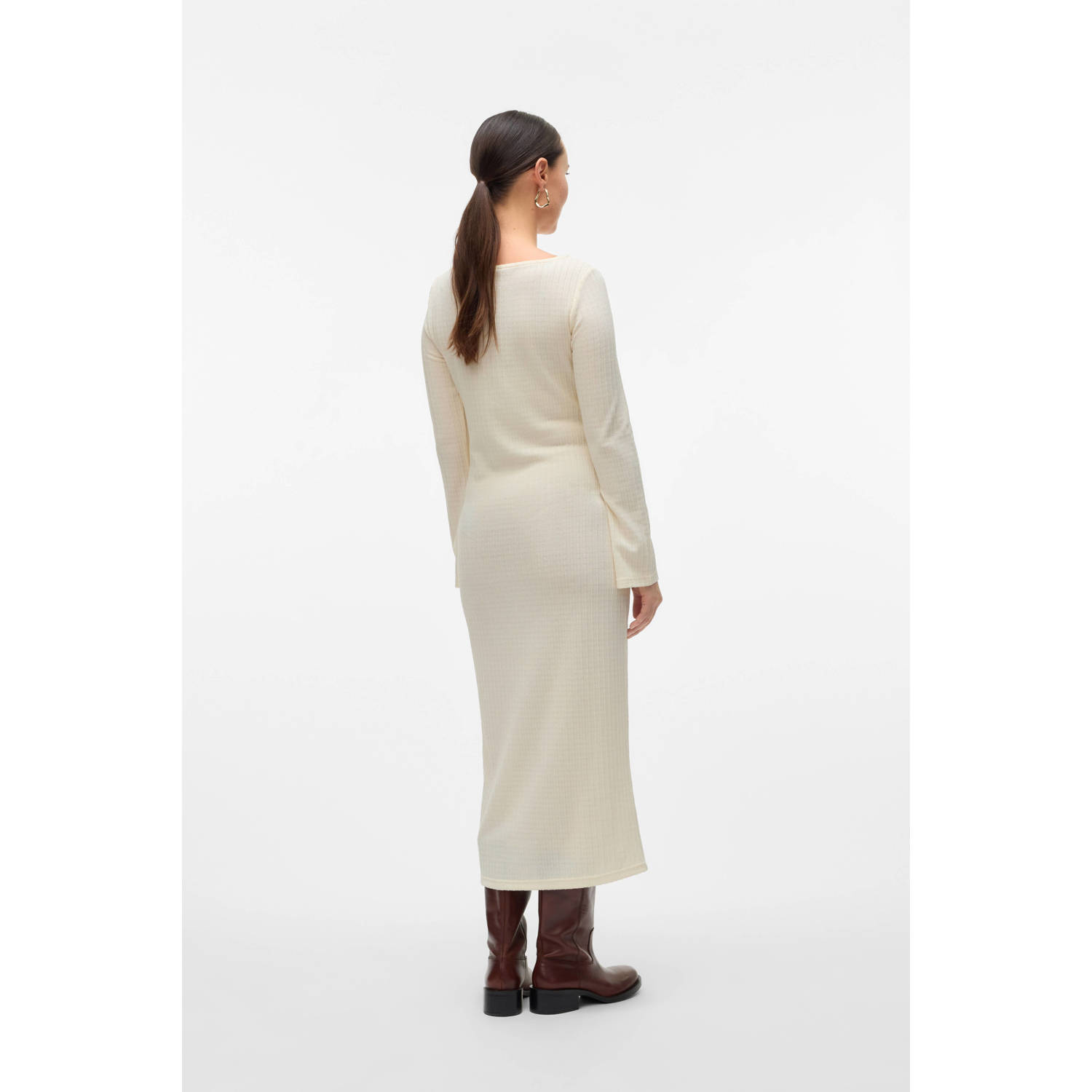 MAMALICIOUS zwangerschaps midi jurk ecru