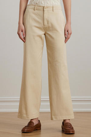high waist bootcut jeans zand