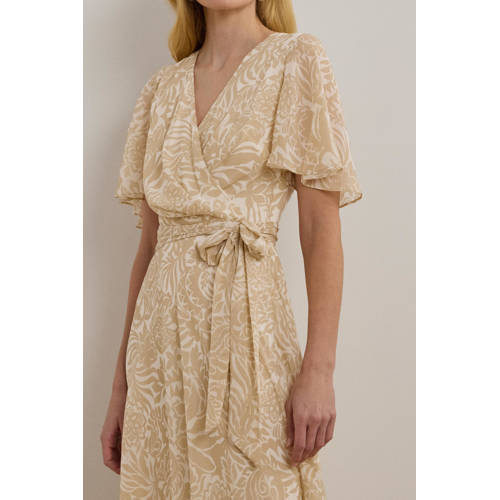 Lauren Ralph Lauren wikkel-/overslagjurk beige afbeelding