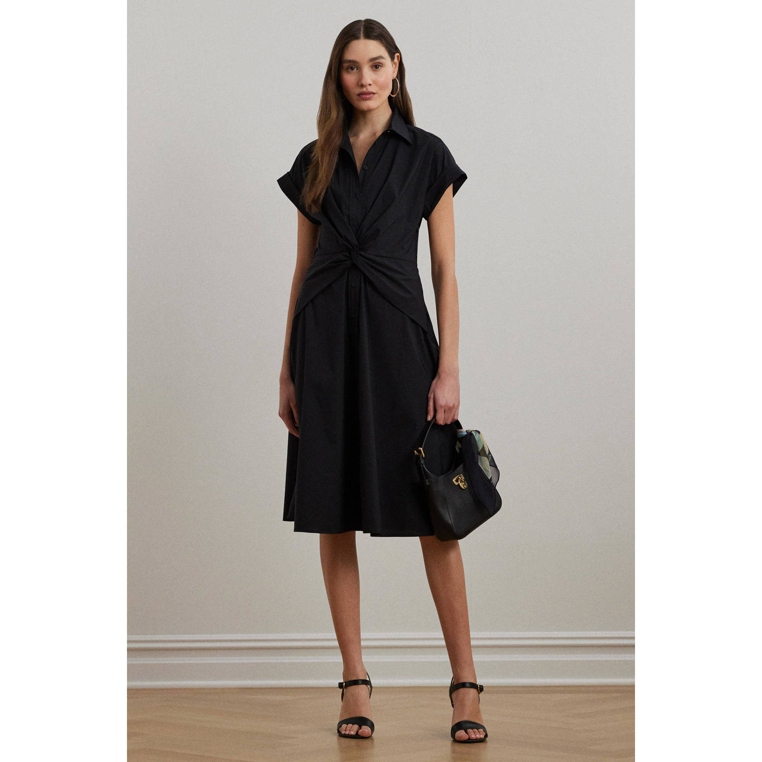 Lauren Ralph Lauren midi jurk zwart