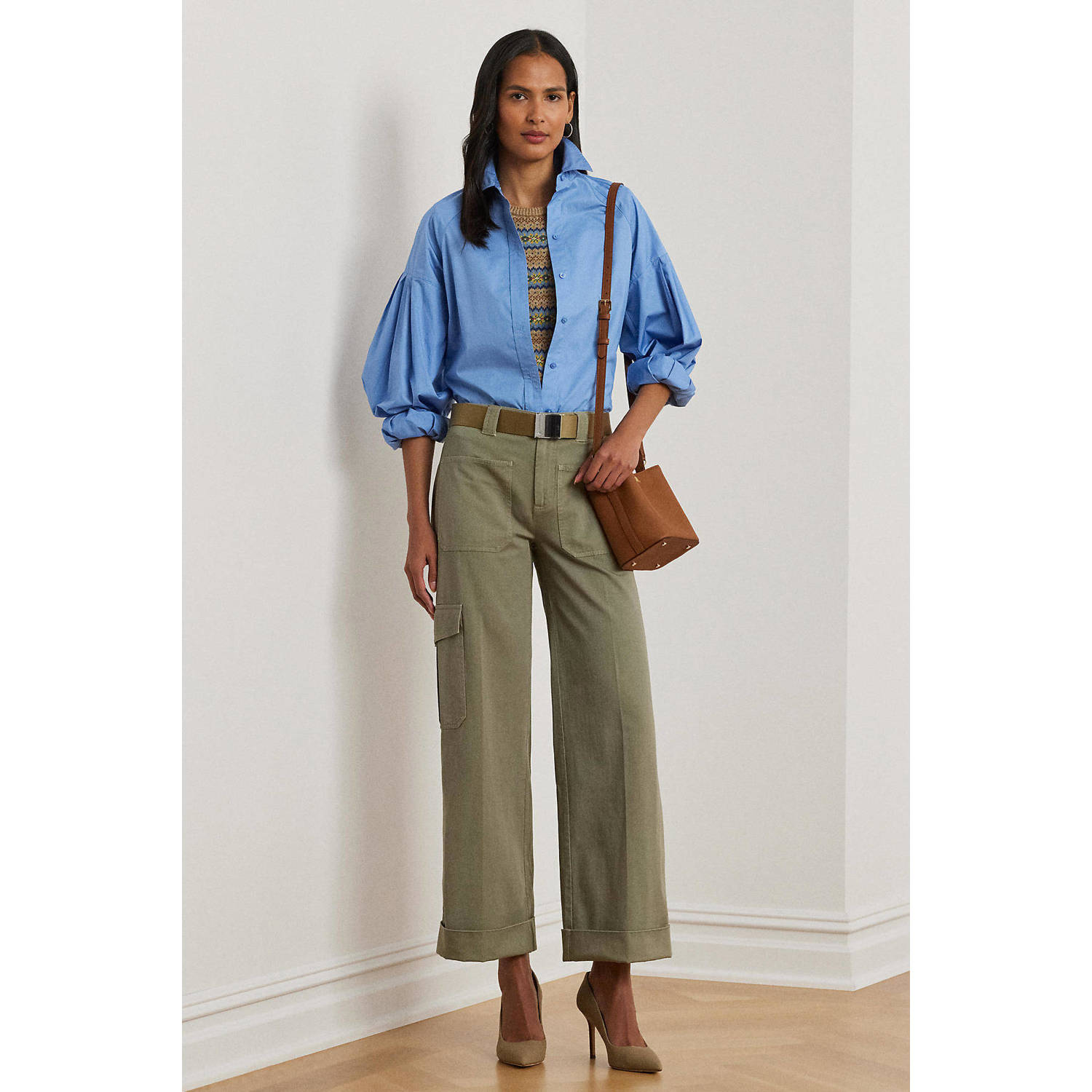 Lauren Ralph Lauren wide leg jeans kaki