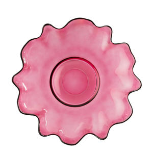bloemvormige schaal (rood) (33 cm) 