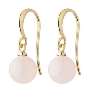 gold plated oorbellen Goldie lichtroze