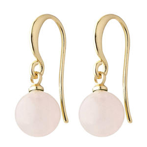 gold plated oorbellen Goldie lichtroze
