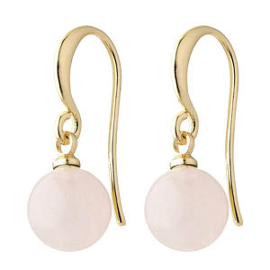 gold plated oorbellen Goldie lichtroze
