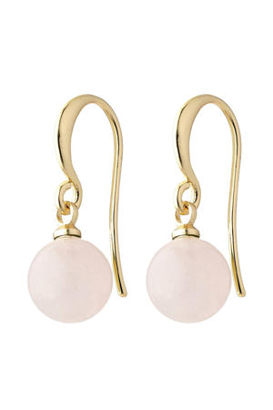gold plated oorbellen Goldie lichtroze