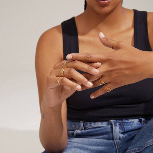 PILGRIM gold plated ring Lulu afbeelding