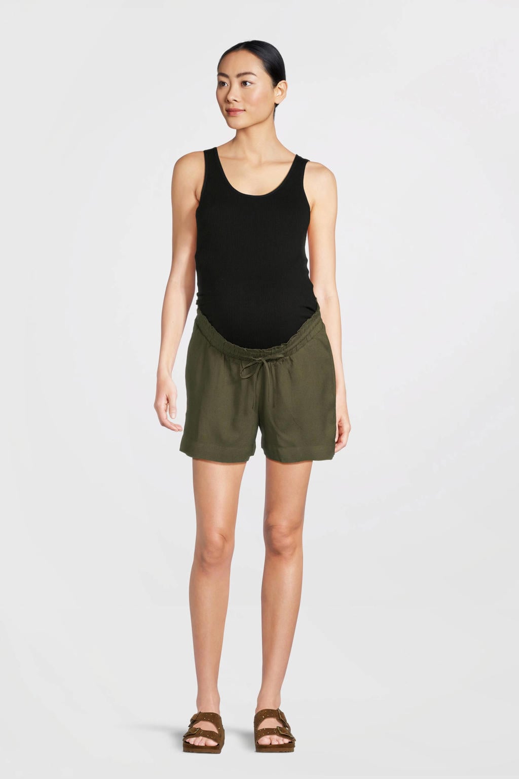 VERO MODA MATERNITY regular waist zwangerschaps casual short groen
