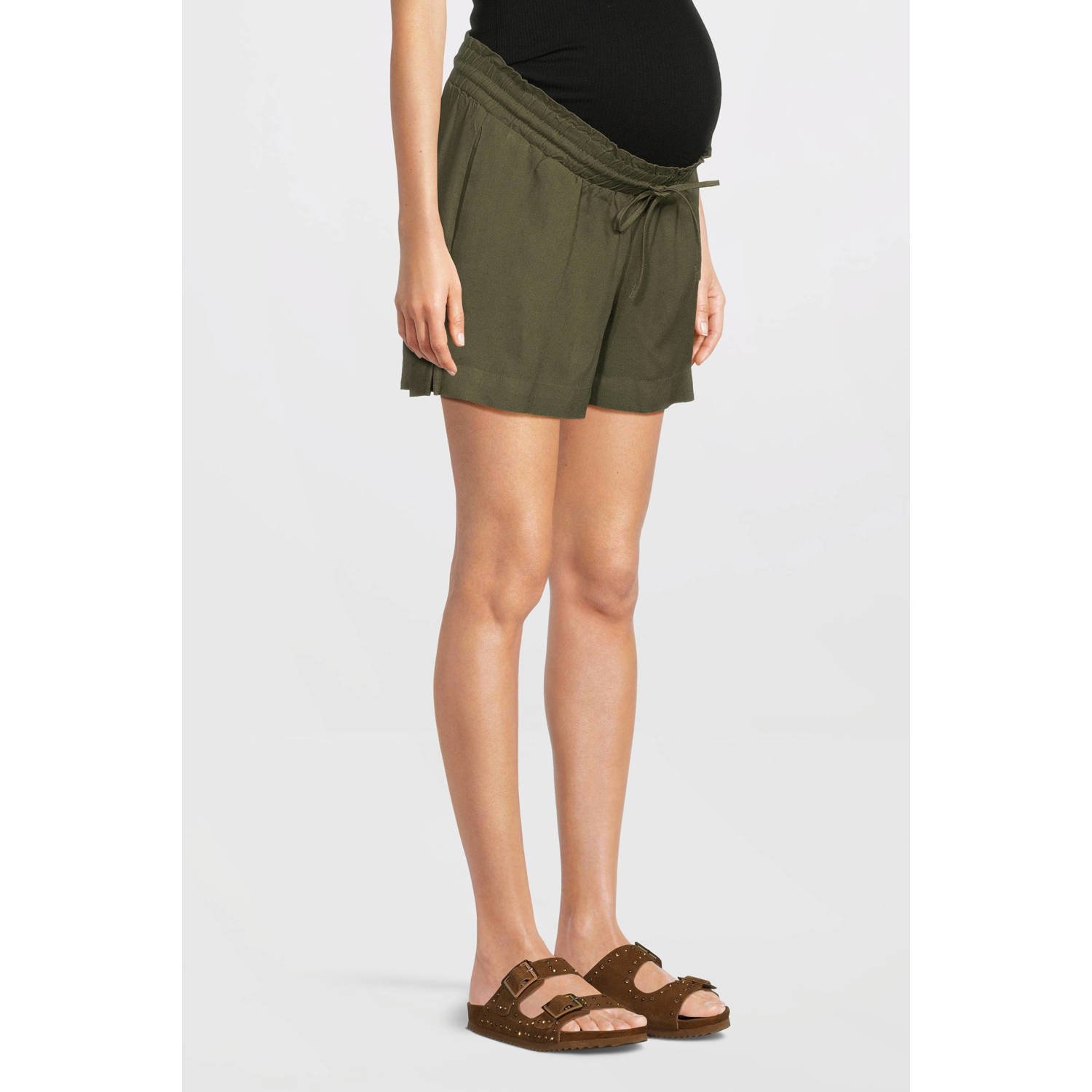 VERO MODA MATERNITY regular waist zwangerschaps casual short groen