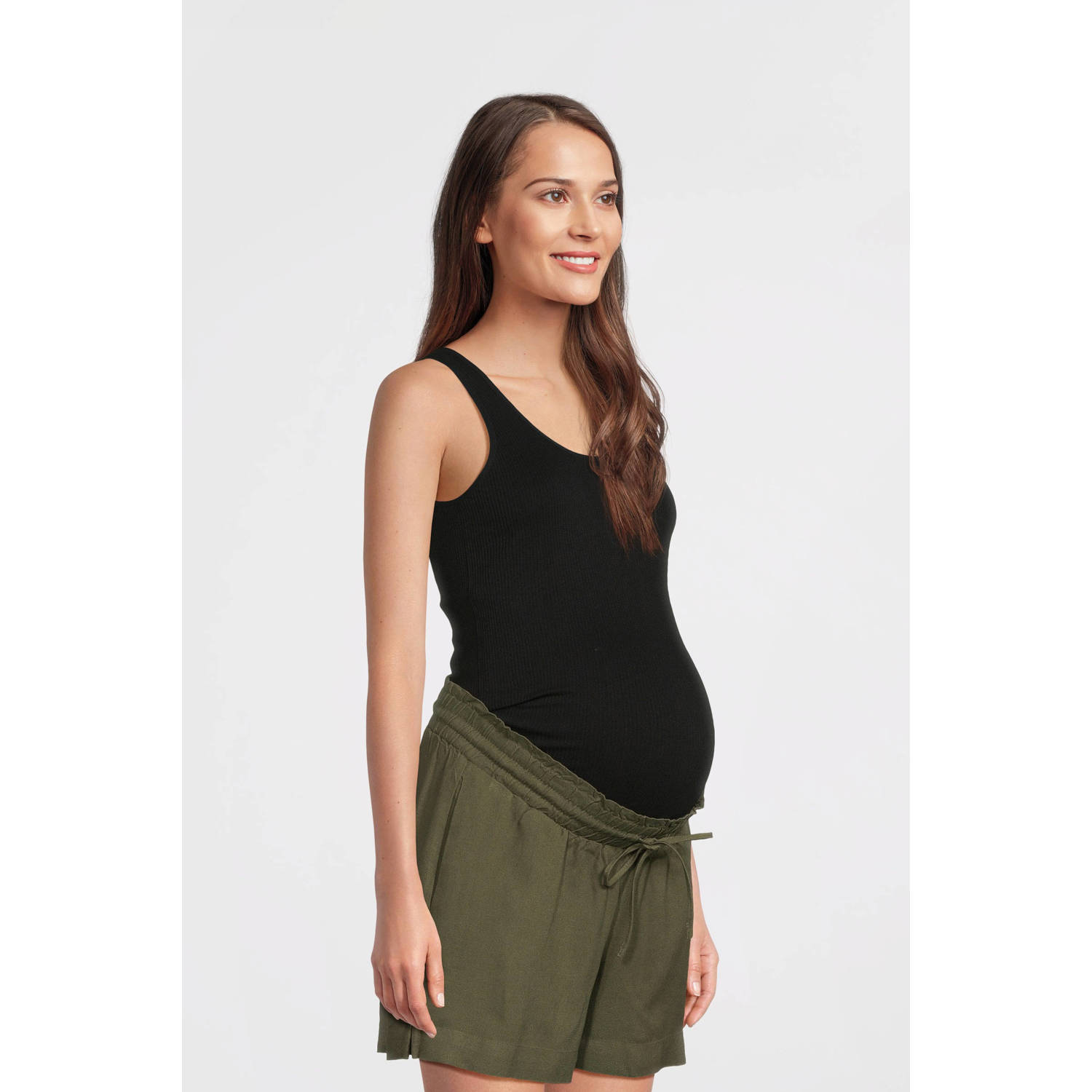 VERO MODA MATERNITY regular waist zwangerschaps casual short groen