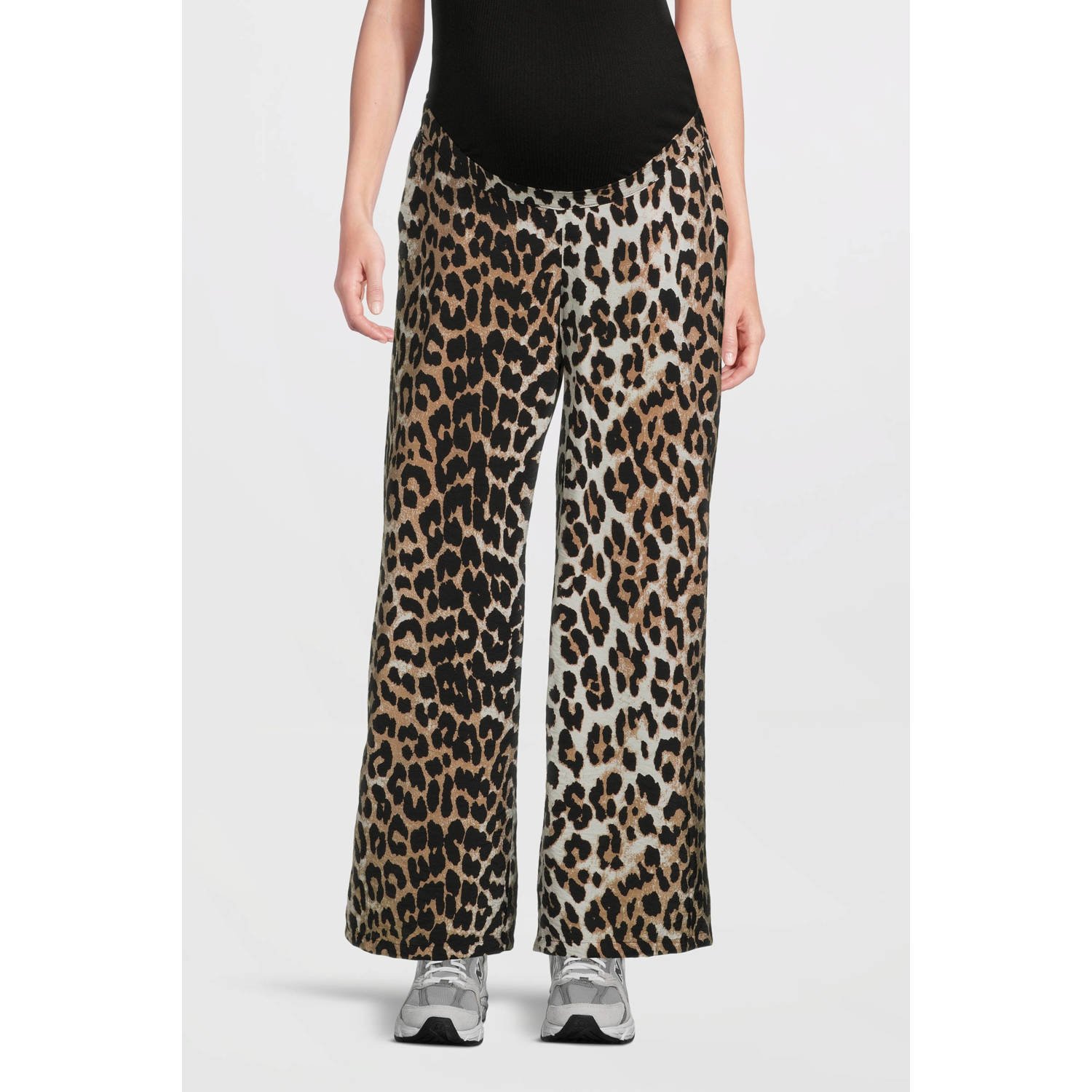 VERO MODA MATERNITY wide leg regular waist zwangerschaps casual broek bruin