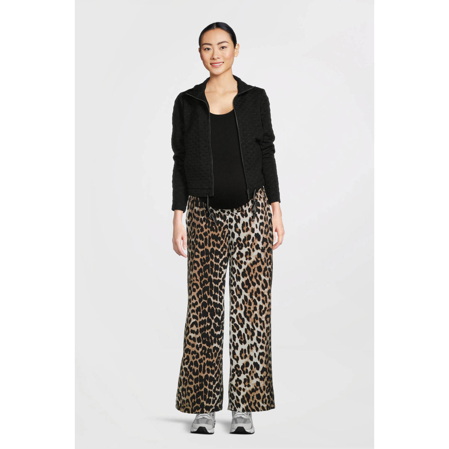 VERO MODA MATERNITY wide leg regular waist zwangerschaps casual broek bruin