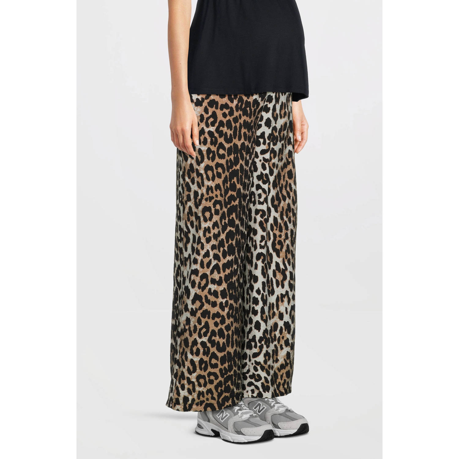 VERO MODA MATERNITY wide leg regular waist zwangerschaps casual broek bruin