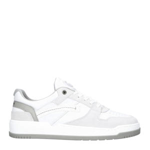 GRID BSC M  leren sneakers wit/lichtgrijs