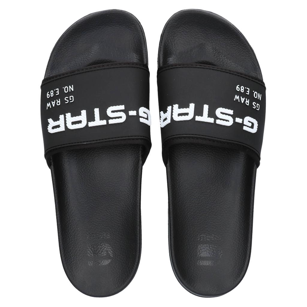Zwarte heren G-STAR badslippers van rubber