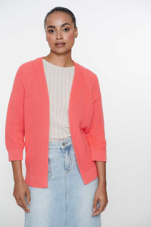 gebreid vest koraalrood