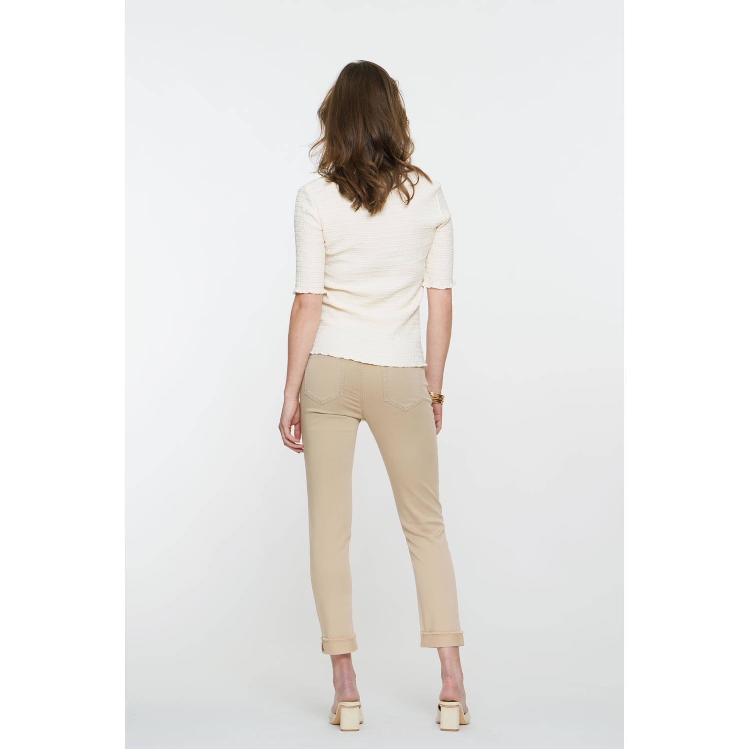 Geisha regular waist slim fit jeans zand