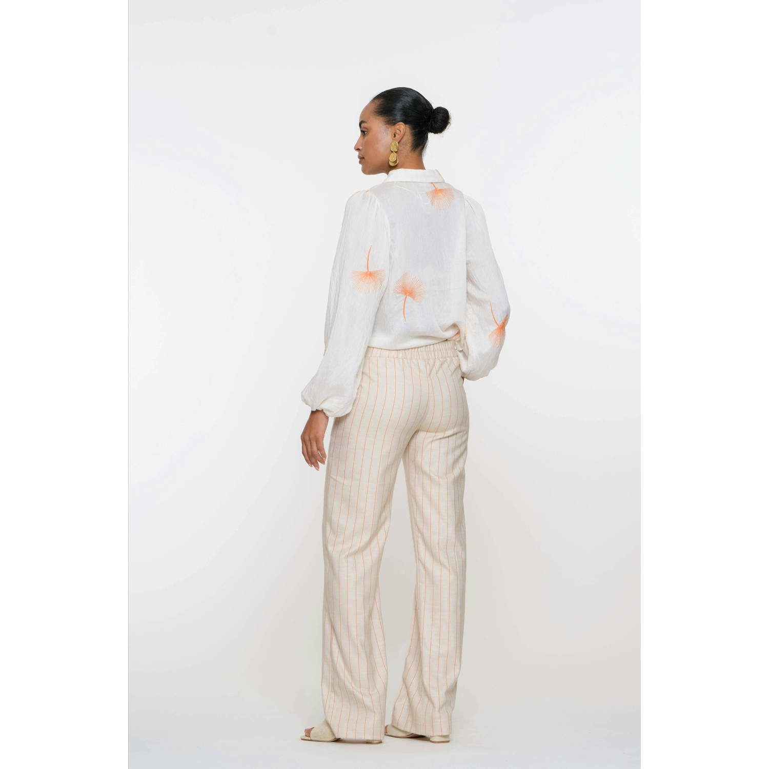 Geisha straight regular waist broek ecru