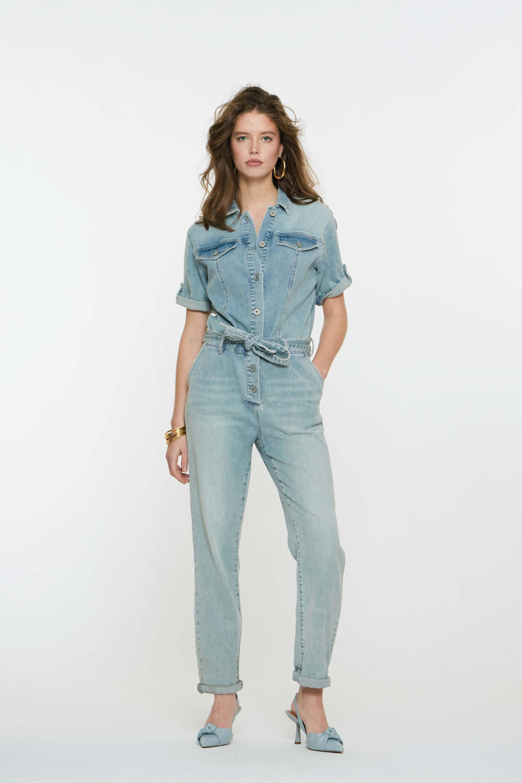 Geisha jumpsuit light blue denim