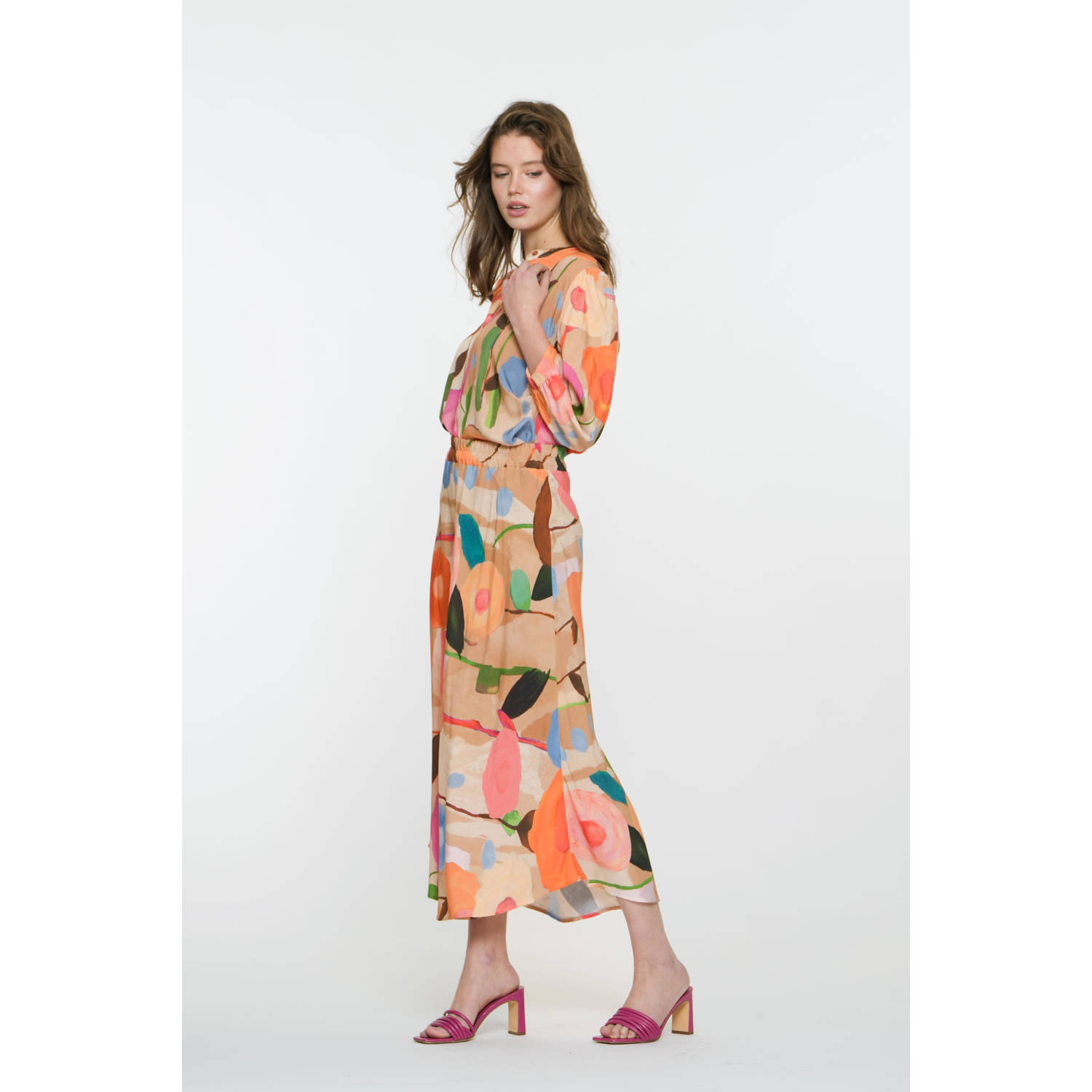 Geisha midi rok multi