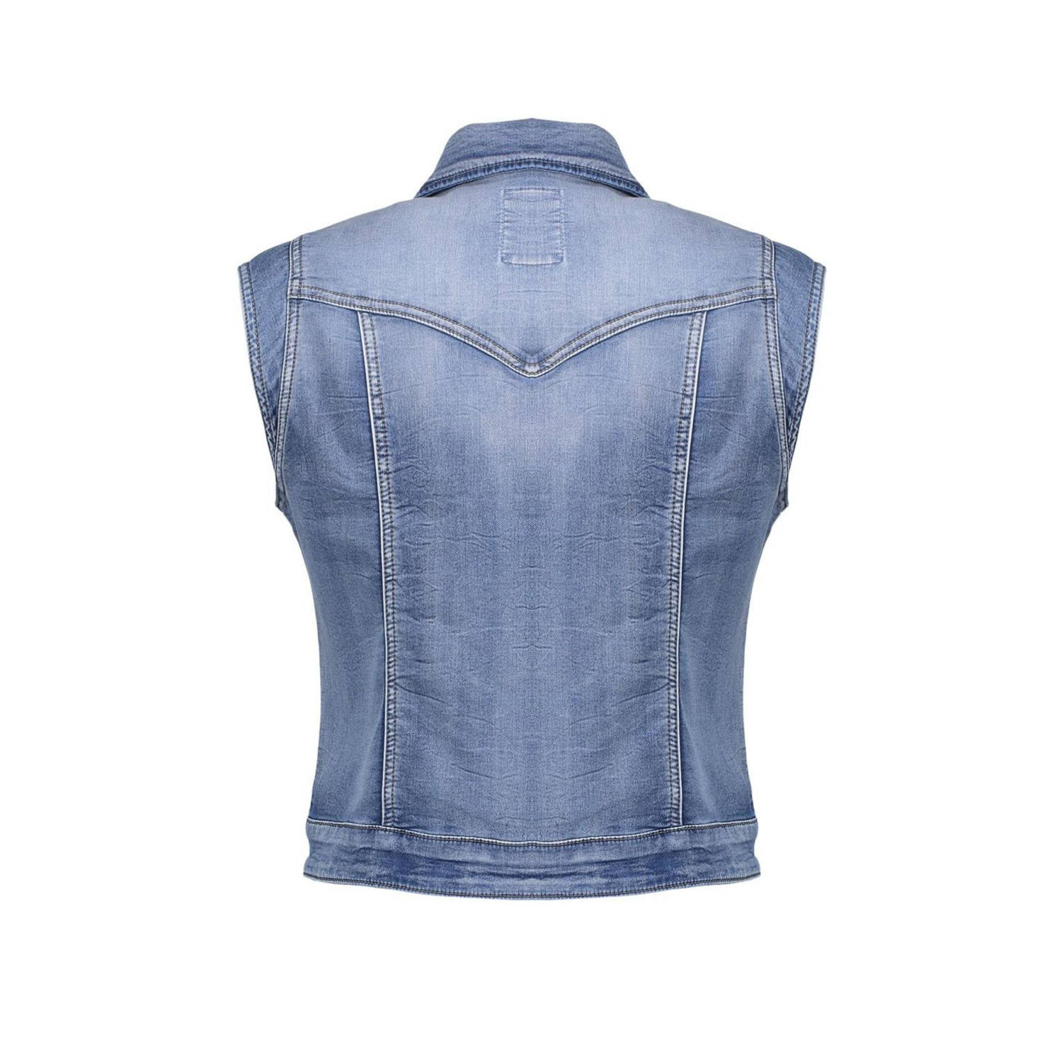 Geisha gilet medium blue denim