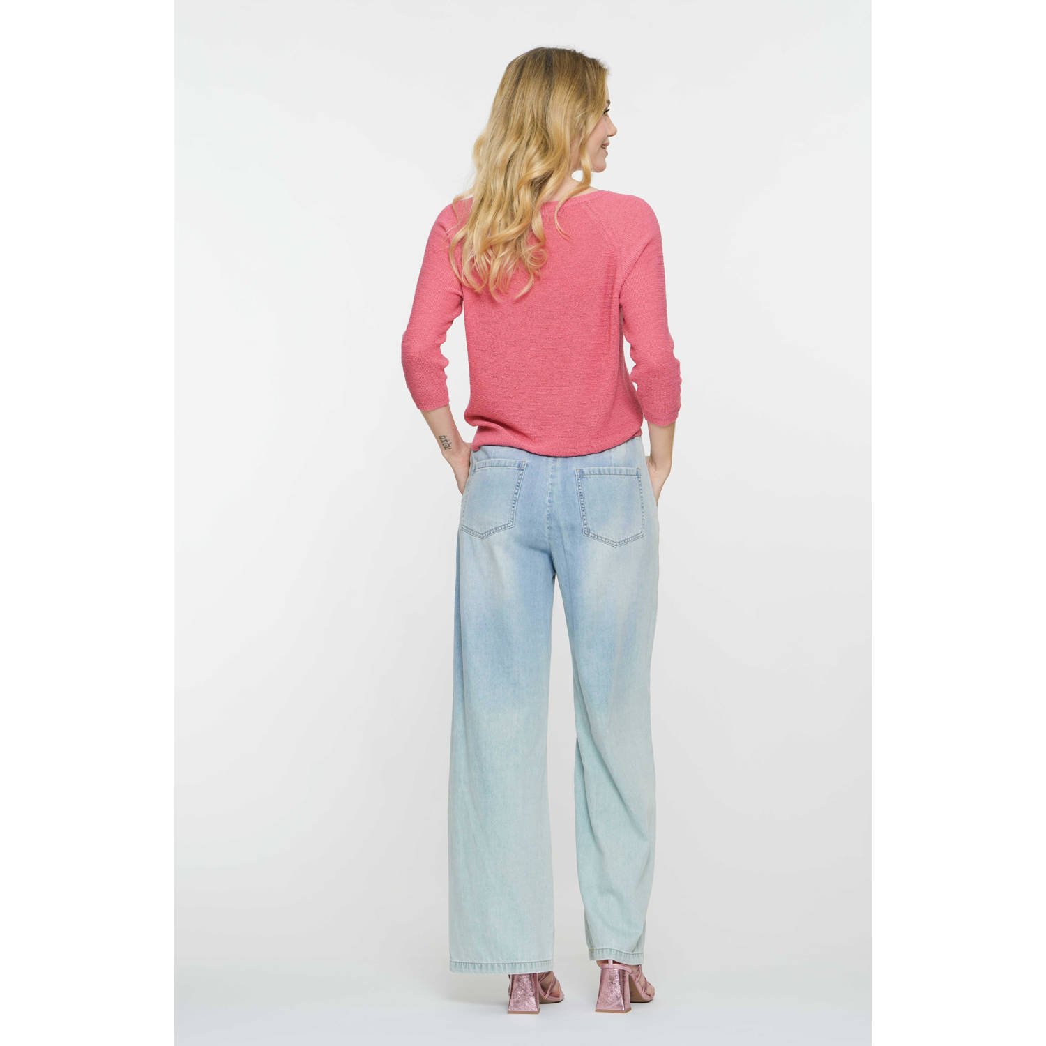 Geisha straight regular waist pantalon light blue denim