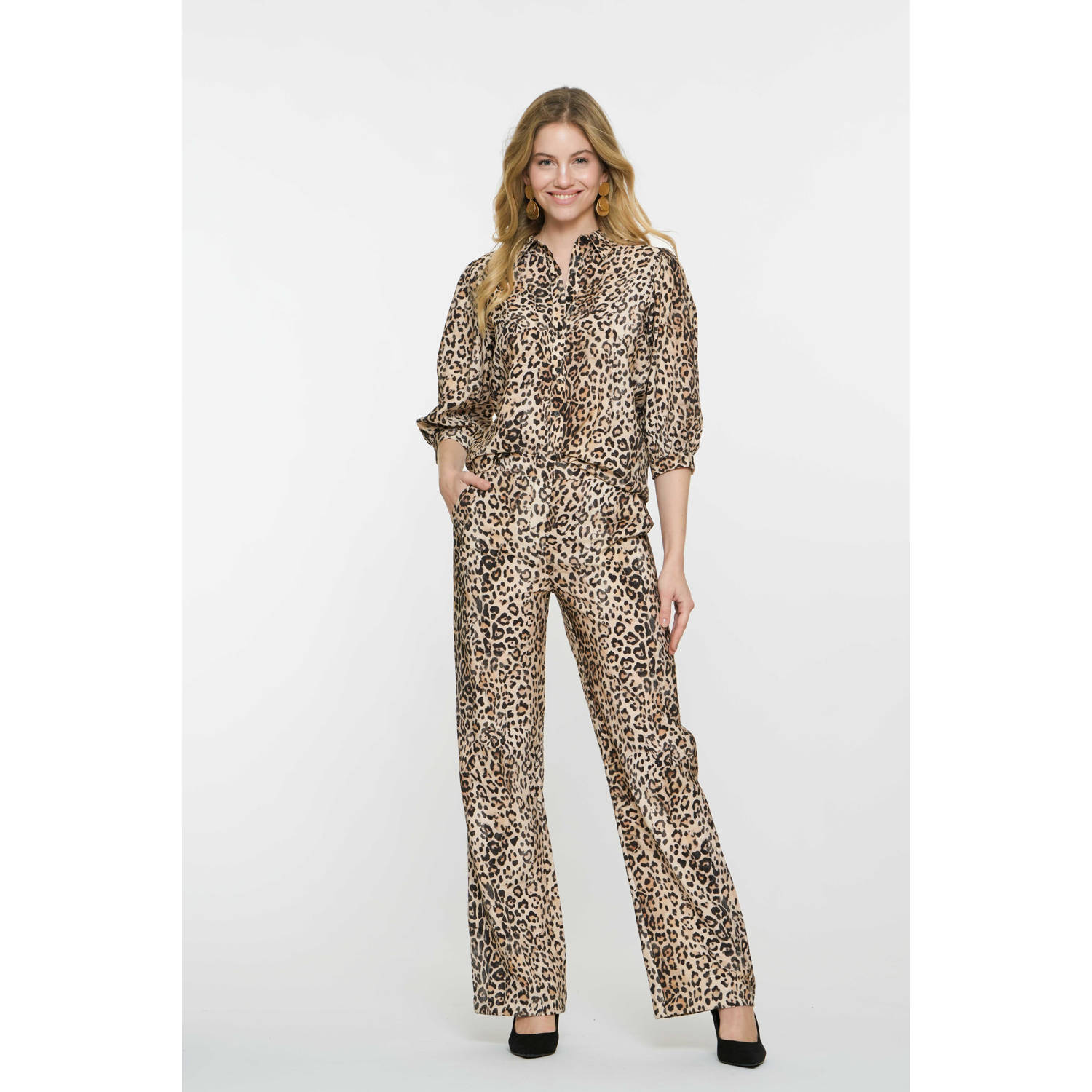 Geisha blouse bruin